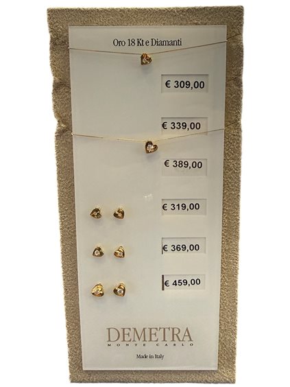 Earrings Demetra Woman ESSENTIAL in Yellow Gold Diamante 0.10 Ct 021H.010.Y - 021H.010.Y